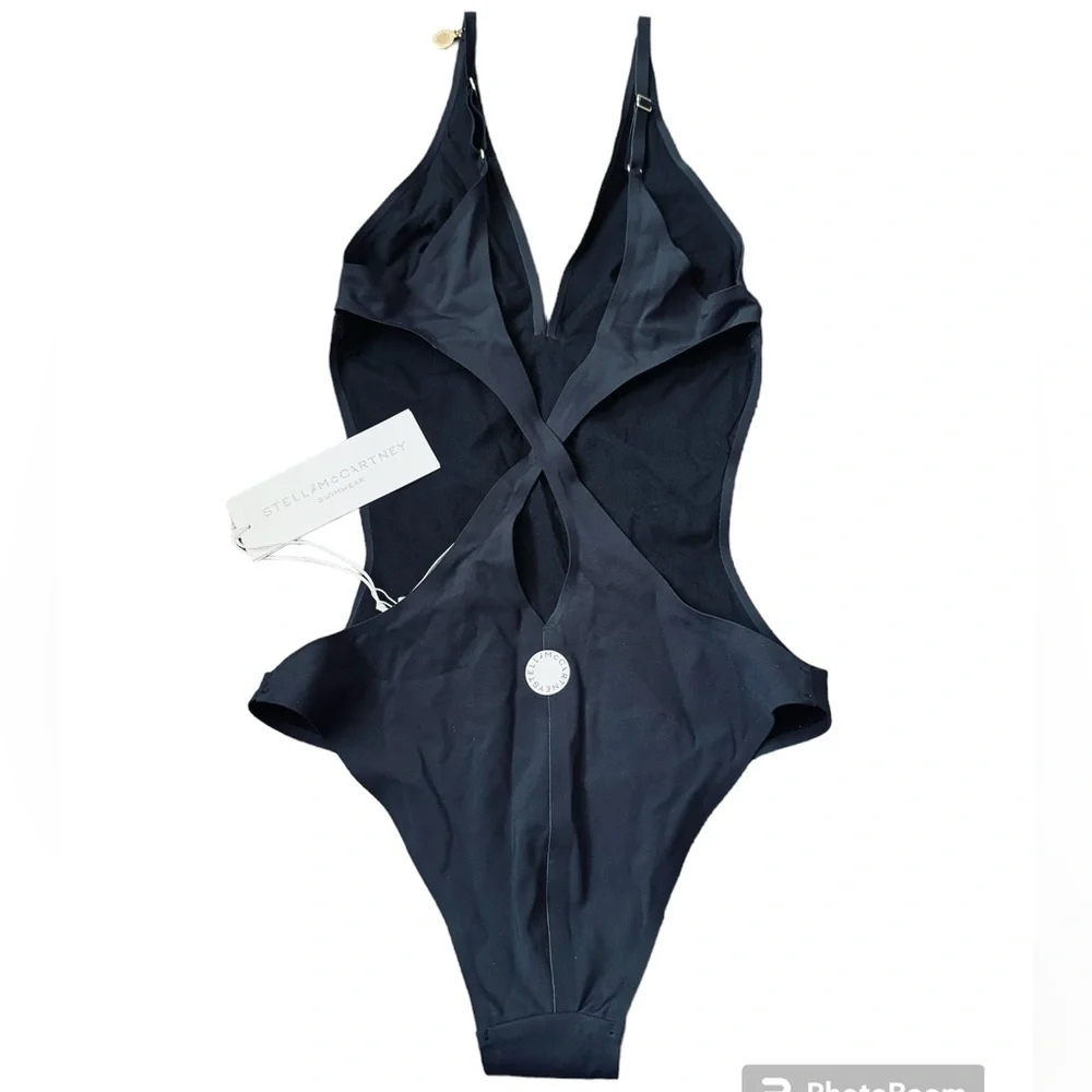 Stella McCartney**Black Sexy Monokini Swimsuit***Small $418 - Picture 2 of 3